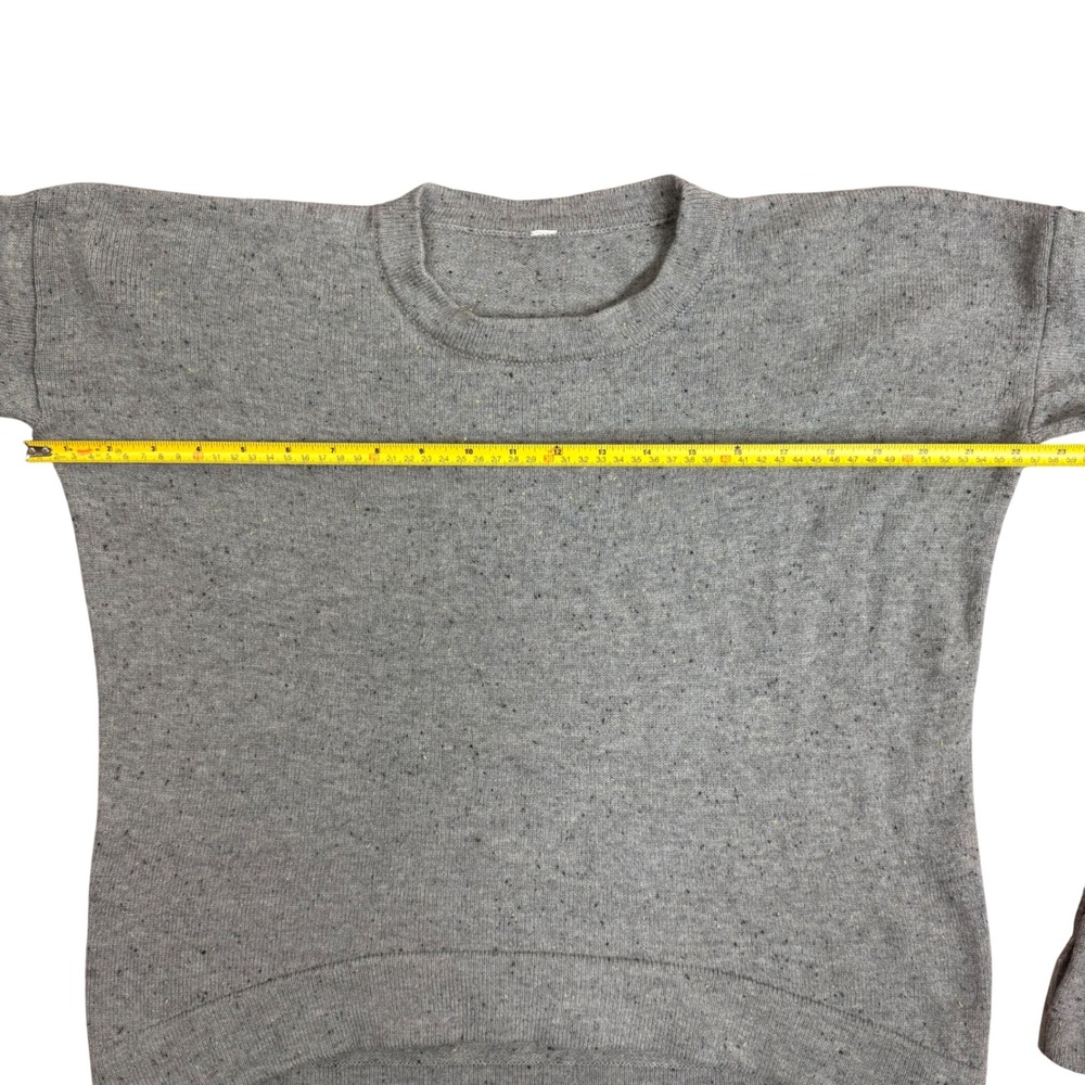 Lululemon Yogi Crew‎ Sweater Heather Speckled Grey Merino Wool Medium - Picture 8 of 10